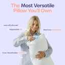 Mellow Flex Adjustable Memory Foam Pillow Customizable Loft & Firmness, Shredded Foam Bed Pillow with Extra Fill, Cooling Breathable Cover, Neck Support for Side & Back Sleepers (White, Standard)