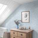 Heroad Boho Peel and Stick Wallpaper Blue Floral Contact Paper Modern Removable Self-Adhesive Wallpaper for Bedroom Living Room Cabinets Decoration Thicken Vinyl Roll Renter Friendly 17.3" x 197"