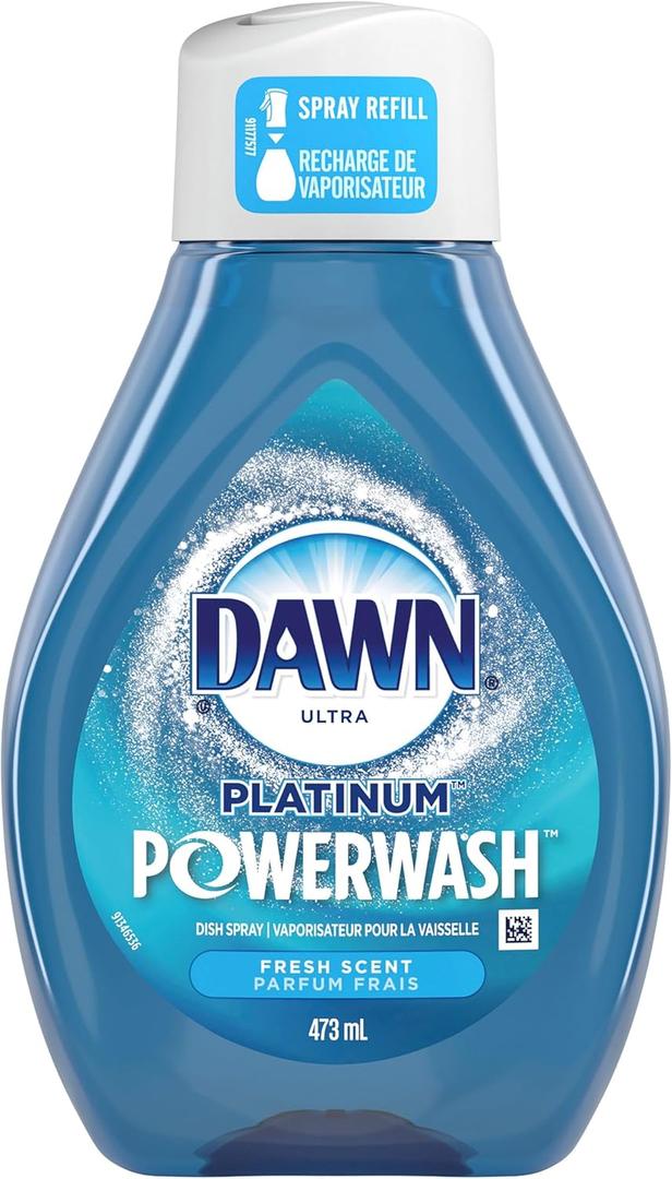 Dawn Platinum Powerwash Dish Spray, Dish Soap, Fresh Scent Refill, 16 Fl Oz (Pack of 1)