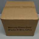 CHILL RECIPE Gold Cylinder Vases Glass Candle Holders Bulk, Mercury Hurricane Candle Holder Small Flower Vases for Centerpieces Tea Light Pillar Votive Candles Wedding Decor Party (4 Set 12Pcs)