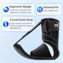 Plantar Fasciitis Brace Night Splint, Adjustable Foot Support for Heel Spur, Foot Drop & Achilles Tendonitis Relief, Comfortable Day & Night Use for Men and Women (Black, Large)