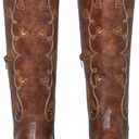 J's.o.l.e Women's Knee High Cowboy Boots Wide Calf Snip Toe Fashion Western Cowgirl Boots, Size 40