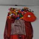 Gumball Machine Costume for Women,Red Dress with Hat,Funny Cosplay Outfits for Halloween Dress Up Party (Large)