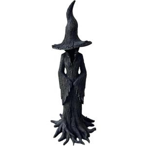 New Cracker Barrel Witch Statue, Resin Witch Figurine Outdoor Desktop Decorations (Witch Statue 11.8in)