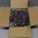 6 Pcs Lavender Wreaths for Front Door Mini Artificial Floral Kitchen Cabinet Swags Spring Summer Candle Rings Wreath with Lavender Berries Butterflies for Year-Round Use Farmhouse Home Decorations (Purple)