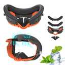 Face Cover Pad and Facial Interface Compatible with Meta Oculus Quest 3 Accessories, Replaceable Upgraded Sweat-Proof PU Leather Pad, Air-Circulation Design Face Cover Accessorie for Quest 3