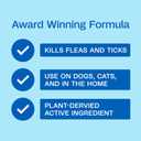 ADAMS Botanicals Flea & Tick Pet & Home Spray, Flea Spray for Dogs, Cats, Puppies, & Kittens, Indoor Home Treatment, Kills Fleas & Ticks on Pet Bedding and Furniture, 16 oz