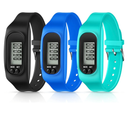 Silicone Fitness Tracker Watch 3 Pcs Walking Running Pedometer Calorie Burning and Step Counting Bracelet Steps Pedometer Watch for Walking Men Women Kids