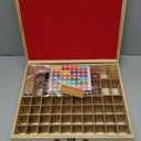 Bright Creations Wooden Essential Oil Storage Box Organizer Case with 72 Slots and Labels, Holds 5ml 10ml 15 ml Bottles, Droppers Brushes Included