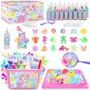 BEIREG Magic Squishy Elf Water Toy kit, Aqua Water Fairy Kit with 19 Color, 300ml Clear Gel, 18 Shape Molds, DIY Magic Gel Art Crafts Kit for Kids Birthday Gift