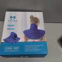 Large Gel Ice Pack & Microwavable Heating Pad for Neck Shoulder Upper Back Pain Relief - Reusable Weighted Cold Pack for Injuries - Hot & Cold Compress Therapy for Swelling, Bruises, Surgery (Nsf-gray)