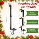 LemonRoad 20 Inch Metal Over the Door Wreath and Candle Holder