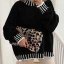 PRETTYGARDEN Women's 2026 Fall Oversized Pullover Sweaters Long Sleeve Mock Neck Chunky Knit Jumper Tops Winter Clothing (XL)