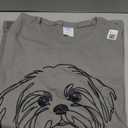 Line Art Dad Mom Dog - Shih Tzu T-Shirt, XXL
