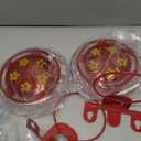 Kingsyard 2 Pack Window Hummingbird Feeders with Ant Moat, Strong Suction Cup Hummingbird Feeder for Outdoors - 8 Oz Leak Proof & 5 Bee Proof Feeding Ports, Red