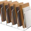 1 Pcs 5-Section Acrylic Magazine File Holder, Desk Organizer Book Rack with 5 Vertical Compartments, Magazine Holders for Book Envelope, Desk Organizer for Home Office