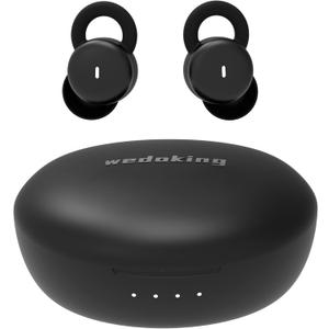 Sleep Earbuds, Comfortable Sleeping Headphones Small Design for Side Sleepers Invisible Buds Wireless Bluetooth Earphones for Noise Blocking Snoring (Black)