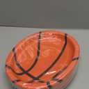 Grencian 50Pcs Basketball Party Oval Paper Plates 10" x 12" Basketball Large Disposable Paper Plates for Boys Sports Themed Party Decorations Supplies