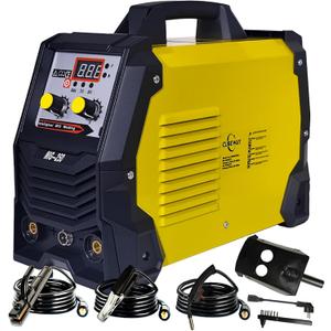 250A Gasless Flux Core MIG Welder 110V MIG Welder Flux MIG/Lift TIG/Stick 3 in 1 Welding Machine IGBT DC Inverter with Digital Display & Synergic Control