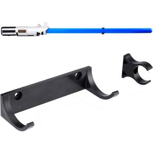 Horizontal Lightsaber Wall Mount Holder Light Saber Display Rack Hook Stand, Compatible for Any Lightsaber, Black Pack of 1