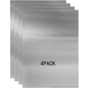 430 Stainless Steel Metal Plates, 12" x 6" Inch, Suitable for Magnetic Installation Plate Walls, Suitable for Metal Plates in processes, Kitchens, and Offices (4, 0.5mm Thick)