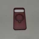 HuwaiH 360 Rotatable Magnetic Ring Stand for Google Pixel 9 Pro XL/10 Pro XL Case, Compatible with MagSafe, Military-Grade Shockproof, Anti-Scratch Matte Translucent Phone Case(Burgundy)
