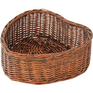 Kate Newborn Photography Props Brown Heart Shaped Rattan Basket Handcrafted Baby Doll Basket Set for Baby Photography Photoshoot