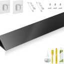 30" Slide-in Range Rear Filler Kit W10113901A, Stove Gap Universal Triangular Filler Strip, Top Trim Kit Between Stove and Wall for Whirlpool & Most Brand, Aluminum Gap Cover Black