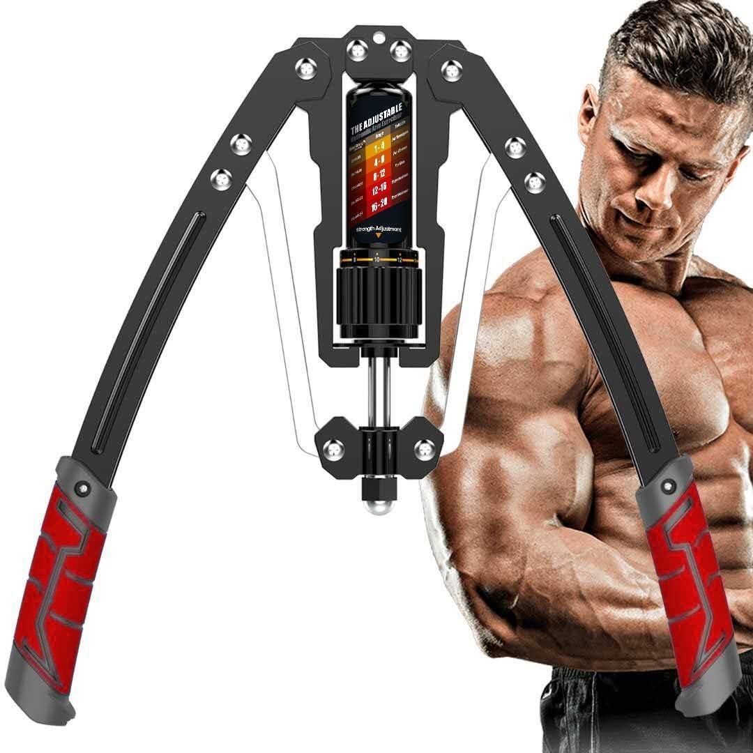EAST MOUNT Twister Arm Exerciser - Adjustable 22-440lbs Hydraulic Power, Home Chest Expander, Shoulder Muscle Training Fitness Equipment, Arm Enhanced Exercise Strengthener. (Red)