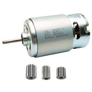 24V 555 22000RPM Electric Motor High Speed DC Drive Engine Upgrade for Ride On Car Replacement Parts SUV Truck Gearbox Motor Connect Accessories (1Pcs 24V 555 22000RPM)