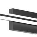 SOLFART Bathroom Lights Over Mirror Matte Black Dimmable Modern LED Vanity Lighting Fixtures 48 Inch 30W Bathroom Vanity Light