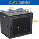 9U Wall Mount Server Cabinet Network Rack Vented Enclosure Locking Door
