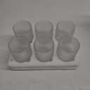 Vintage Glassware Drinking Glasses Set of 6, 15 oz Hobnail Glass Cups,Embossed Clear Water Tumbler,for Beer,Cocktail,Whiskey,Juice and Various Mixed Drinks