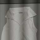 CLOZOZ Womens Tank Tops Polo Crop Top V Neck Ribbed Sleeveless Tops Collar Shirts Womens Crop Tops Polo Cropped Tank Trendy (X-Small, White)