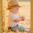 18x24 Ornate Gold Wood Frame, 24x18in Floral Picture Frames, 18 x 24inch Gallery Photo Pic Display with HD Plexiglass, 1.4in Widen 1in Thick, Horizontal Vertical Wall Display
