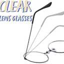 Spooktacular Creations Halloween Black Wizard Glasses, Old Men Round Wire Costume Glasses Accessory for Men Women Halloween Dress Up, Halloween Costume Prop