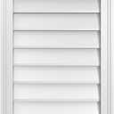 18"W x 24"H Rectangle Surface Mount PVC Gable Vent: Non-Functional, w/ 1-1/2" x 2" Brickmould Frame