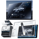 Nmoiss 3 in 1 16“ New Model Y Premium & performance (2026) Screen Protector Matte 3 Psc Protector Center Display + Rear Touchscreen + Rearview Mirror Model Y