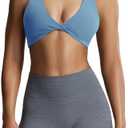Aoxjox Women's Workout Sports Bras Fitness Sienna Low Impact Bra Yoga Crop Tank, S