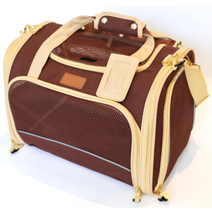 Large Cat Carrier Soft Dog Carrier for Small Dogs Pet Bag Carriers for Cat Dog Travel Bag Large Small Dog Puppy Kitten Rabbit Bunny Airline Approved for Traveling (M Brown)