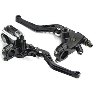 Universal Motorcycle Brake Levers 7/8" 22mm Handlebar Brake Master Cylinder Clutch Lever Set Compatible with Harley Suzuki Yamaha Motorbike Brake Lever(Black)
