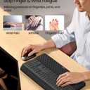 Vaydeer Wrist Rest with Keyboard Stand, Computer Wrist Support Pad, Ergonomic Keyboard Riser Holder Lifter Tray with Wrist Pad, Soft Memory Foam Desk Cushion, Palm Hand Typing for Office Home School (Black)