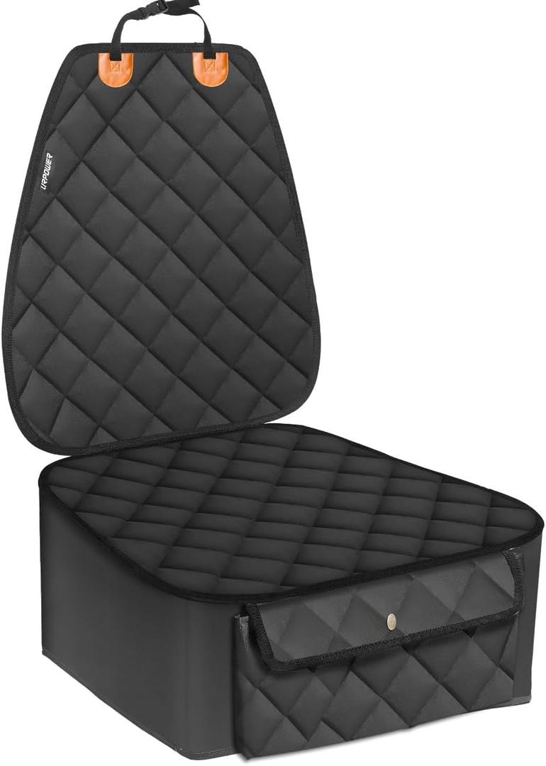 URPOWER Dog Front Seat Cover for Cars, 100% Waterproof Nonslip Quilted & Durable Padded Dog Seat Covers For Trucks & SUVs (20.5" W x43" L, Black)
