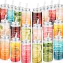 LemonRoad 20 Pack Christian Gift Mother's Day Religious Cups Bulk 13.5 oz Bible Verse Plastic DIY Mason Jar Cups with Straw Lid Reusable for DIY Craft Church Coworker Employee Gift Decoration(Spanish)