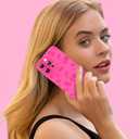 KANGHAR for iPhone 16 Pro Max Case Cute Cherry Hot Pink Design Cover for Girls Women Soft TPU Shockproof Anti-Scratch Protective Aesthetic Phone Case for iPhone 16 Pro Max 6.9 Inch