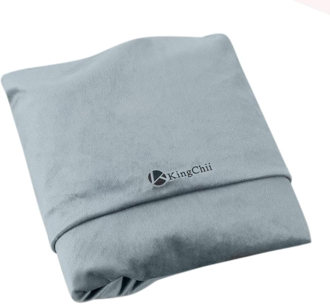 KingChii Cover for Memory Foam Camping Mattress Pad Velvet Cover Outdoor Mat Sleeping Pad, 63"L x 26"W x 3"Th