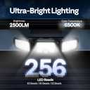 VIVOHOME Solar Flood Lights Outdoor, 256 LED 2500LM Motion Sensor Lights, 3 Adjustable Heads Security Lights, IP65 Waterproof, 270 Wide Lighting Angle Solar Powered Lights for Porch, Yard, 2 Pack
