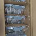 M MCIRCO [5-Pack, 36 oz] Glass Meal Prep Containers 3 Compartment with Lids, Glass Lunch Containers,Food Prep Lunch Box,Bento Box,Microwave, Oven, Freezer, Dishwasher (4.5 Cups)