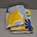 COMMINY Yellow Blue Pillow Covers 18x18 Set of 6, Daisy Flower Throw Pillow Cover Case Rustic Square Cushion Cover for Sofa Bedroom Living Room Farmhouse Home Decor