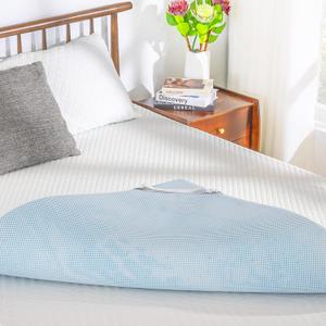 EGO Gel Memory Foam Mattress Topper, 3 Inch Queen with Removable Breathable Soft Cover, Cooling Bed Topper for Comfort Body Support & Pressure Relief, CertiPUR-US Certified